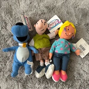 NWT Vintage Disney Beanie Baby Doug Set of Three